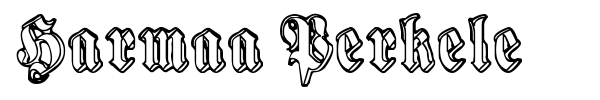 Harmaa Perkele font preview